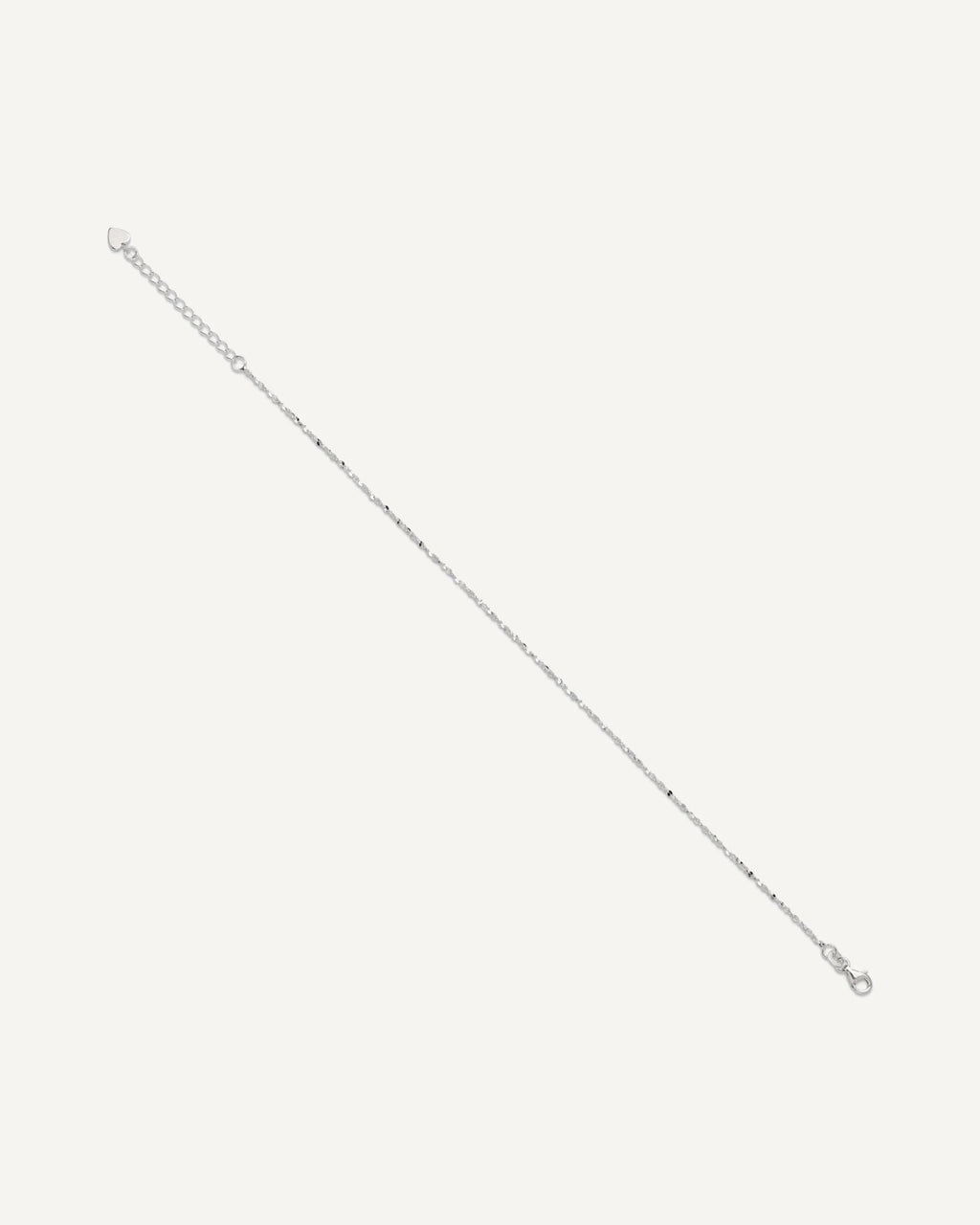 Sterling Silver Twisted Serpentine Chain 9 inch Plus 1.5 inch Extender - Total 10.5 inch Anklet – View 2