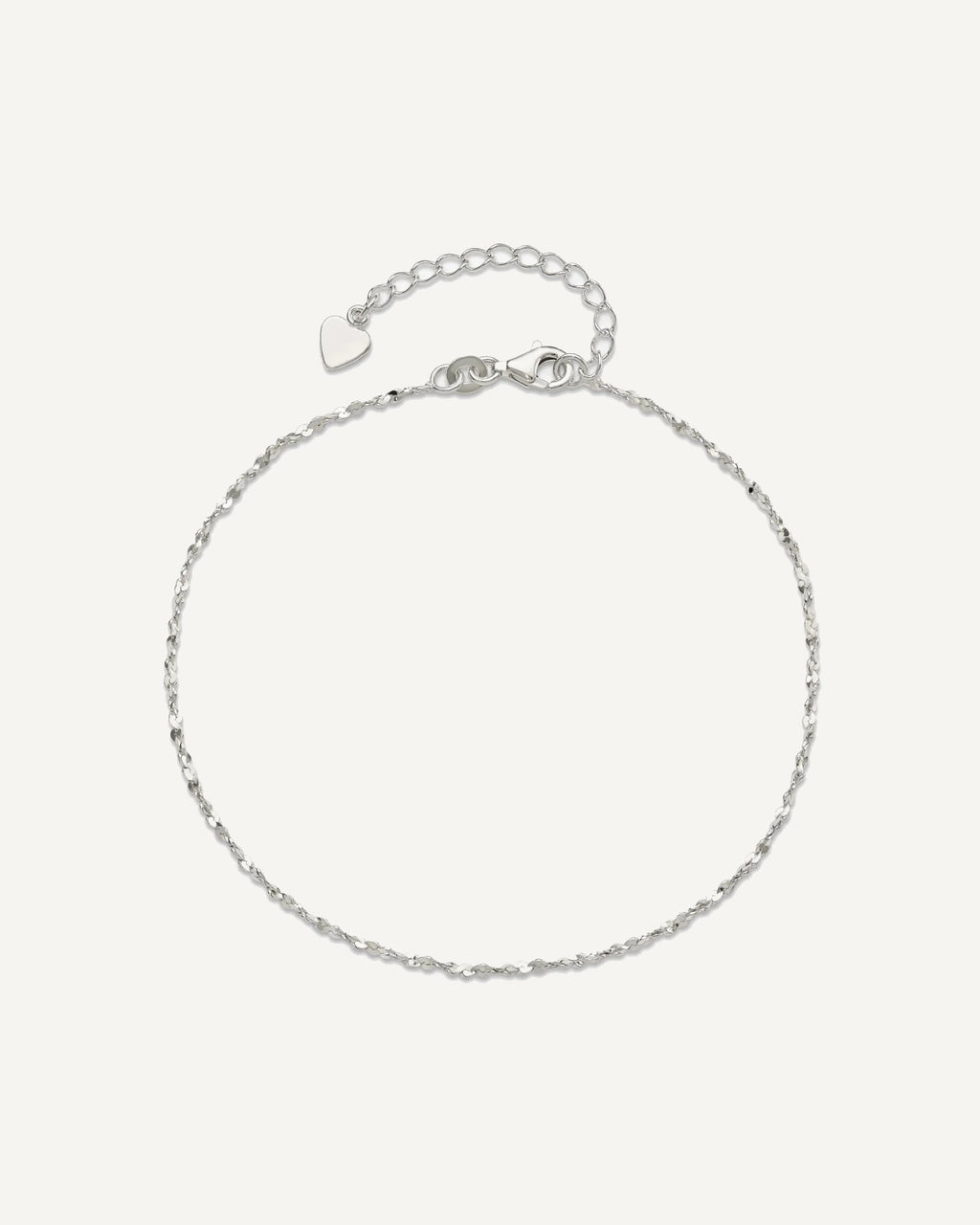 Sterling Silver Twisted Serpentine Chain 9 inch Plus 1.5 inch Extender - Total 10.5 inch Anklet – View 4