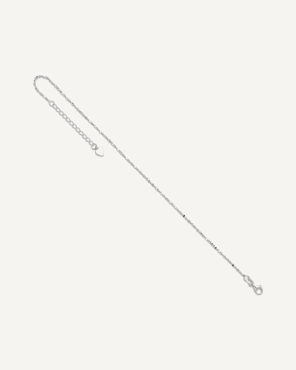 Sterling Silver Twisted Serpentine Chain 9 inch Plus 1.5 inch Extender - Total 10.5 inch Anklet – View 5