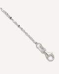 Sterling Silver Twisted Serpentine Chain 9 inch Plus 1.5 inch Extender - Total 10.5 inch Anklet – View 1