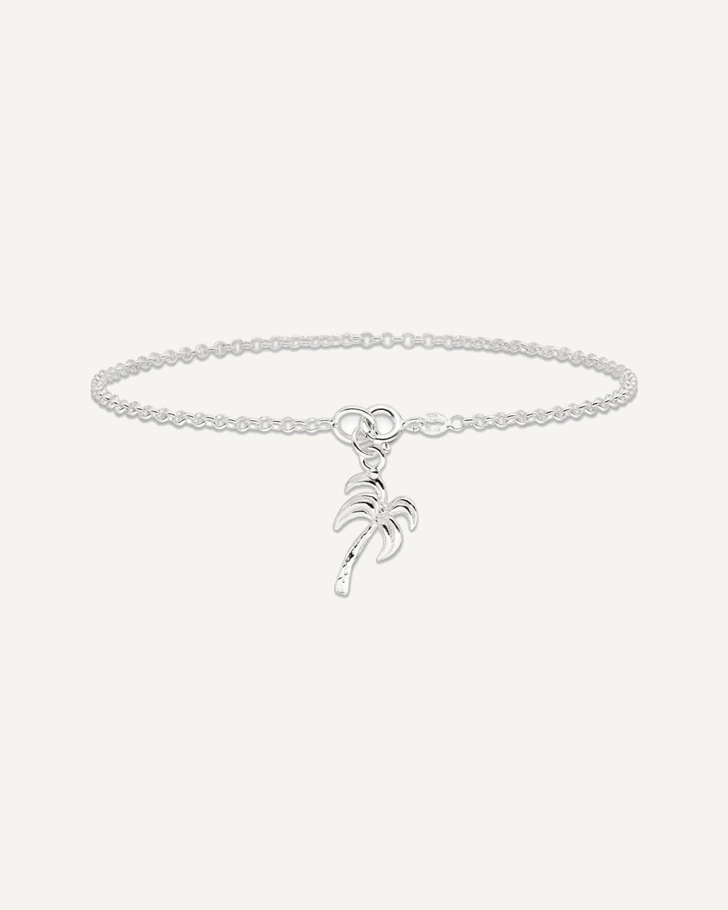 Sterling Silver Palm Tree Anklet – View 3