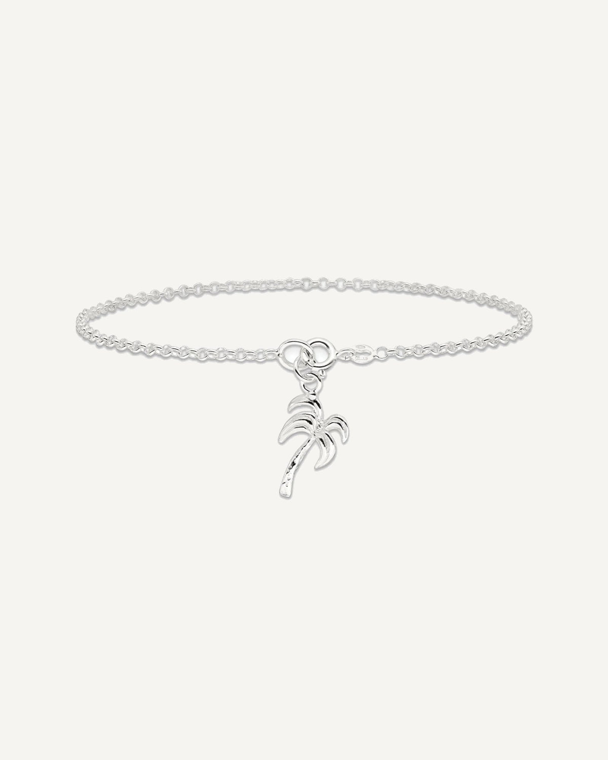 Sterling Silver Palm Tree Anklet – View 3