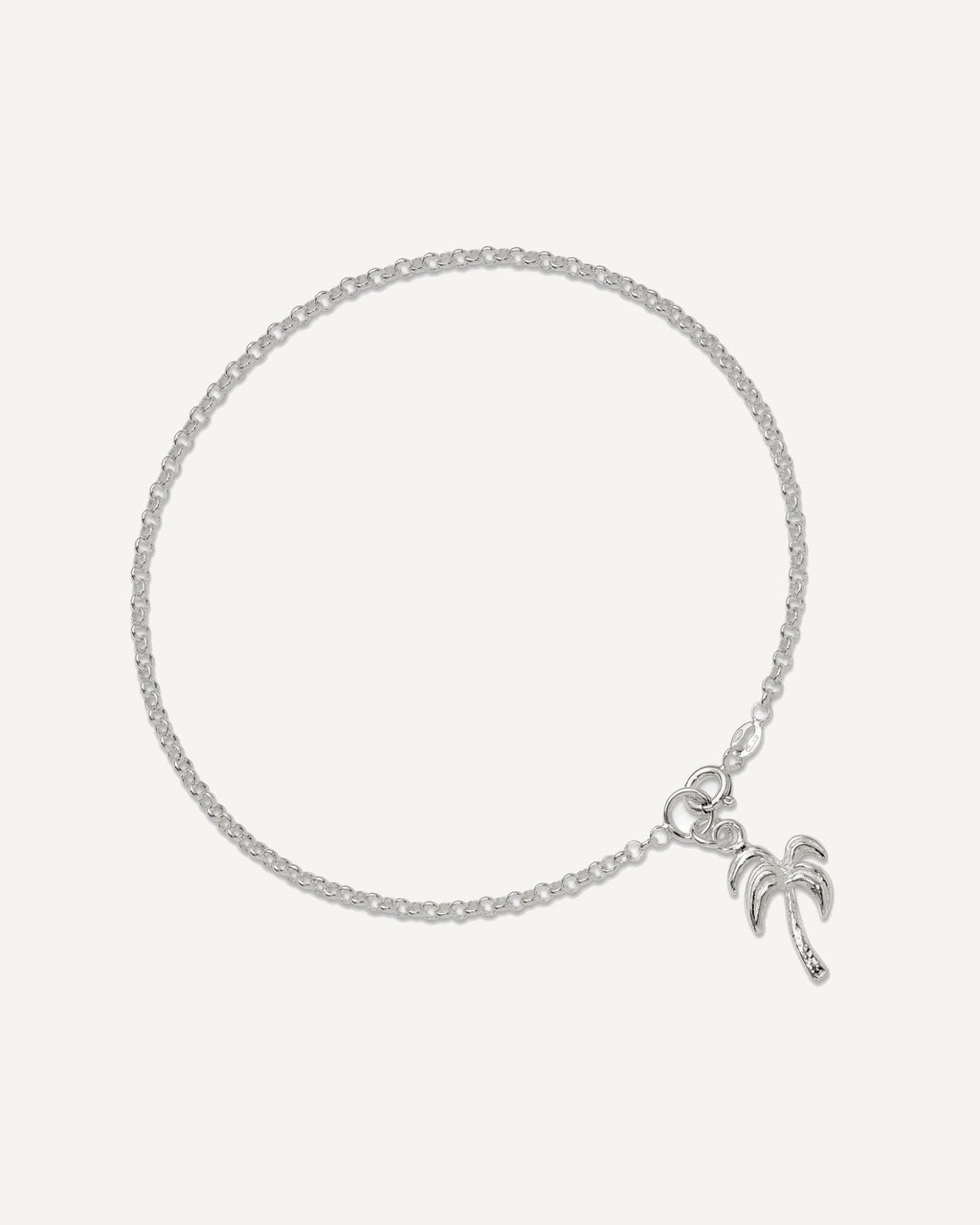 Sterling Silver Palm Tree Anklet – View 5