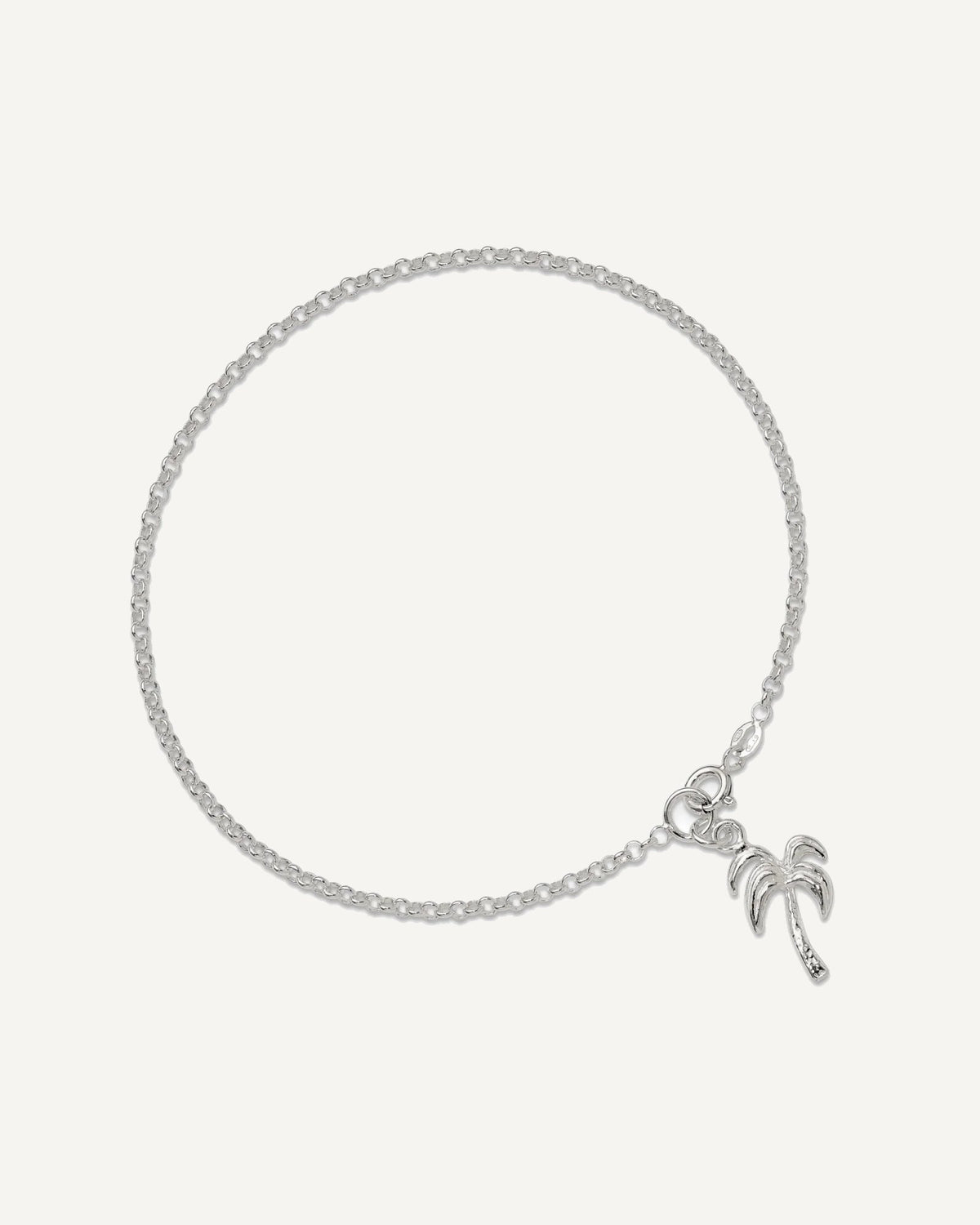Sterling Silver Palm Tree Anklet – View 5