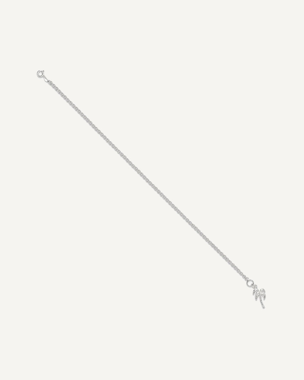 Sterling Silver Palm Tree Anklet – View 2
