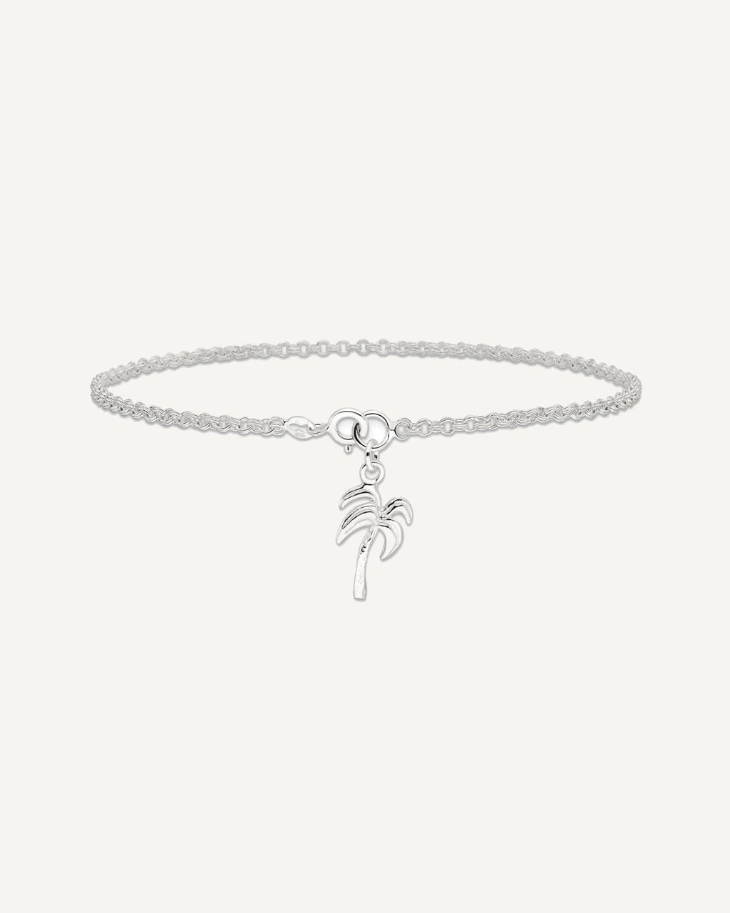 Sterling Silver Palm Tree Anklet – View 3