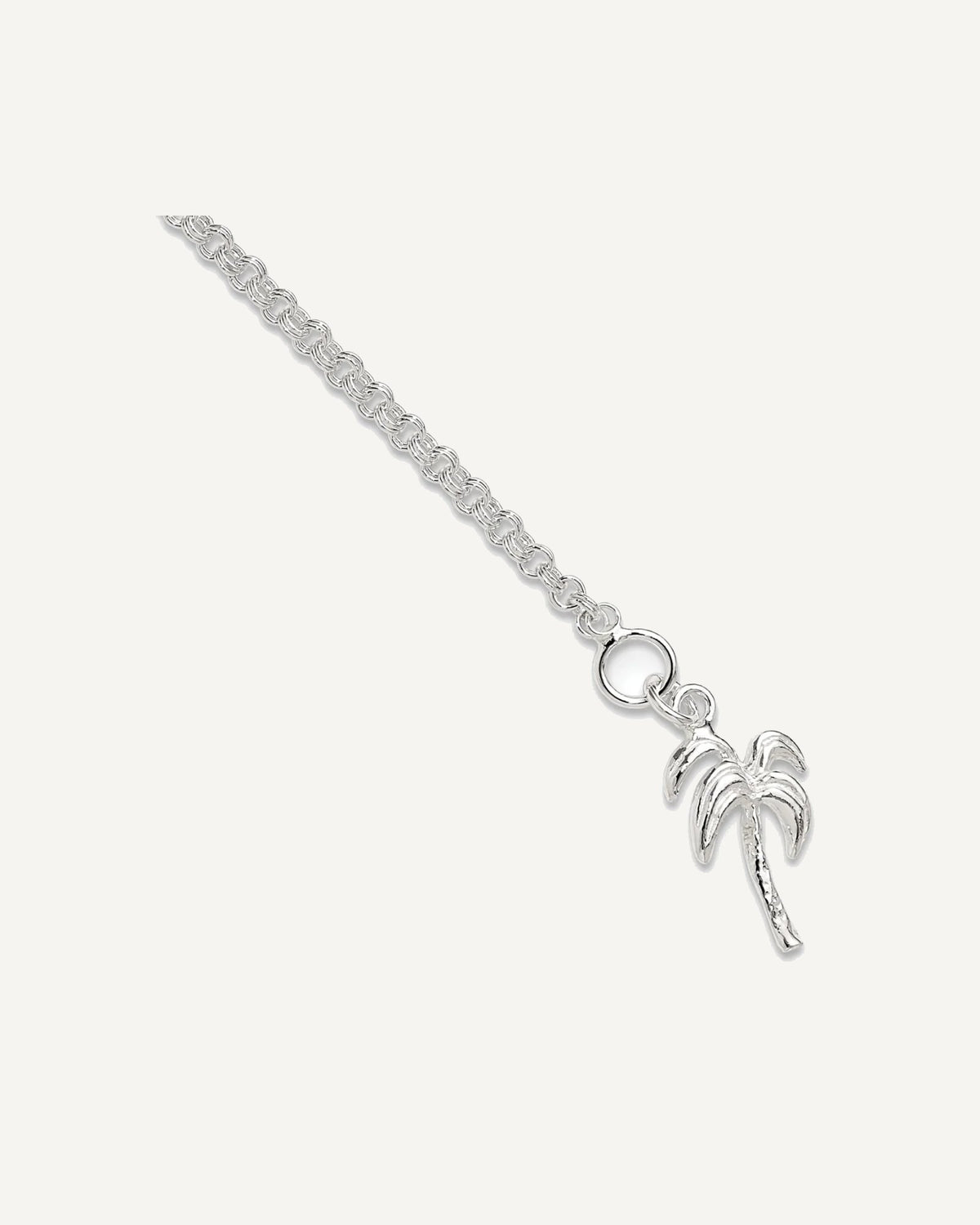 Sterling Silver Palm Tree Anklet – View 1