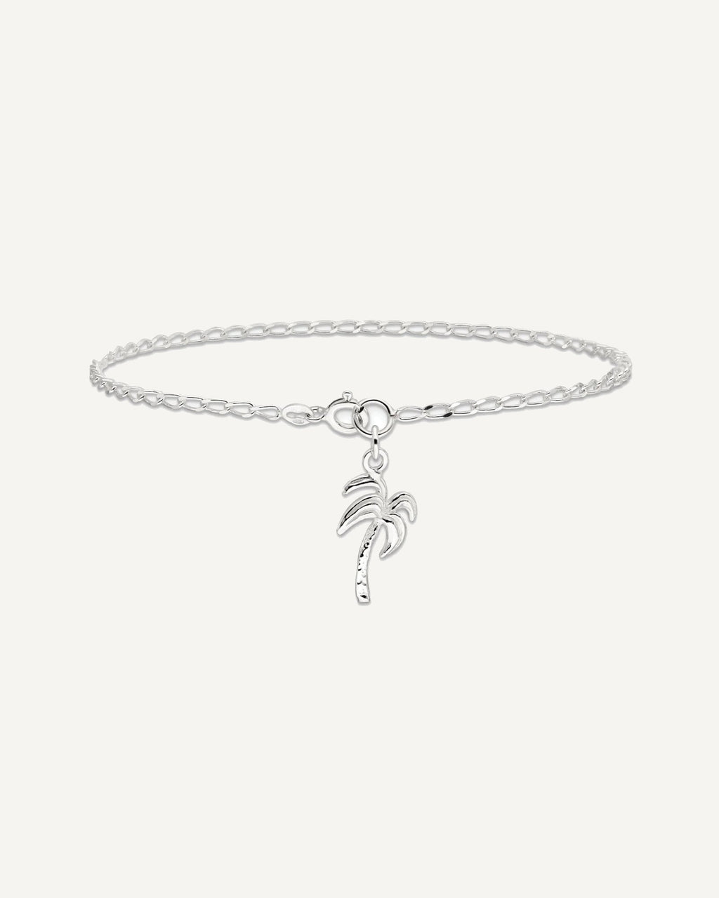 Sterling Silver Palm Tree Anklet – View 4