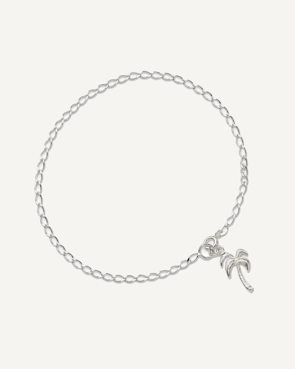 Sterling Silver Palm Tree Anklet – View 5