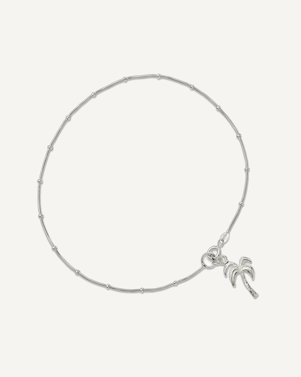 Sterling Silver Palm Tree Anklet – View 5