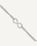 Sterling Silver 2-Strand Infinity 10 inch Plus 1 inch Extender - Total 11 inch Anklet – View 1