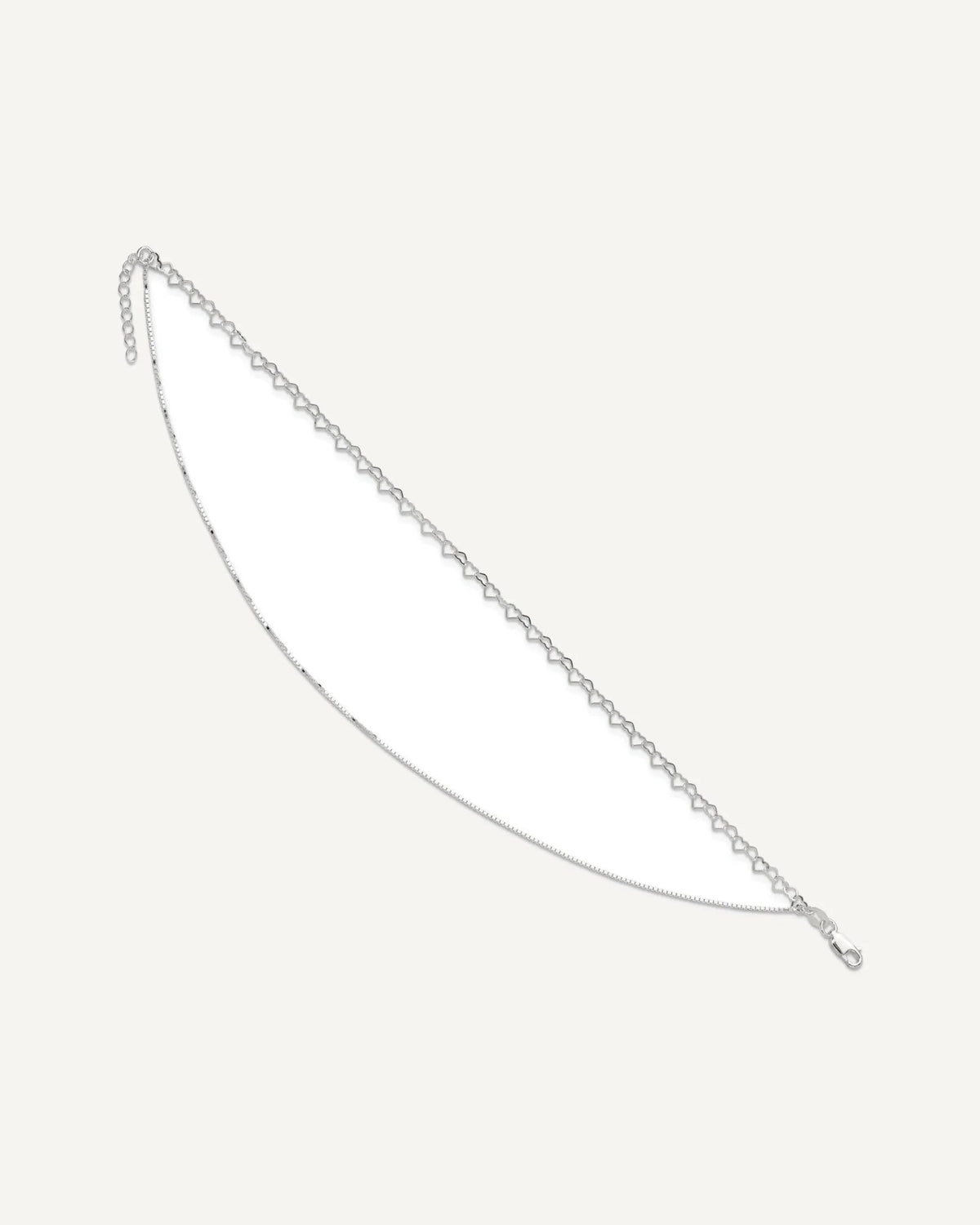 Sterling Silver 2-Strand Heart Link 9 inch Plus 1 inch Extender - Total 10 inch Anklet – View 7