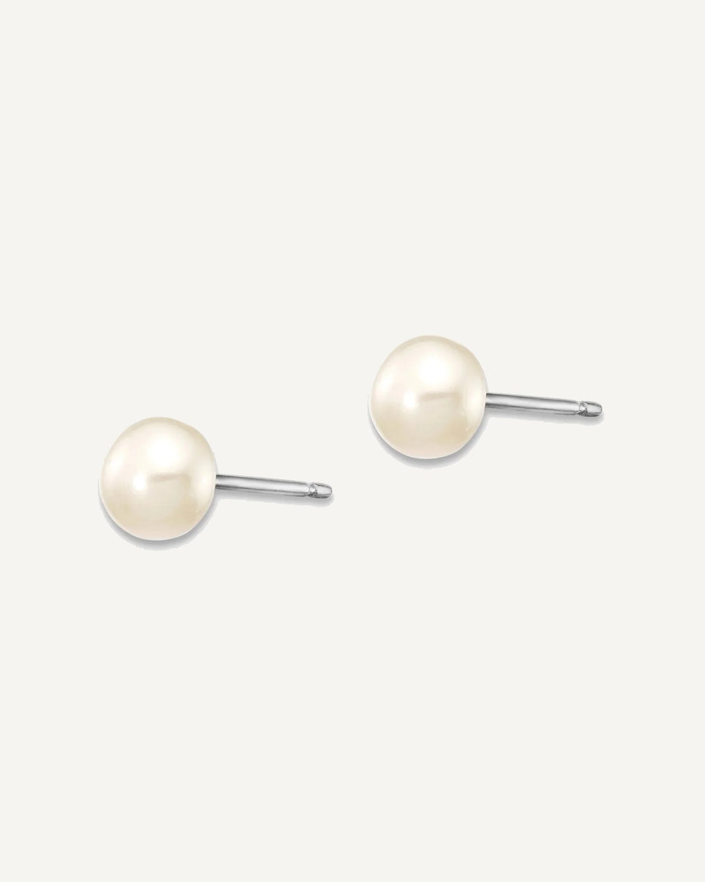 Sterling Silver Madi K Rhodium-plated 5-6mm White Semi-Round Freshwater Cultured Pearl 12 in. Necklace, 4 in. Bracelet and Button Post Earrings Set" – View 3