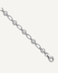 Sterling Silver Rhodium-plated Polished CZ Anklet – View 1