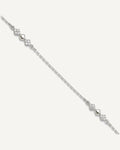 Sterling Silver CZ Shapes 9 inch Plus 1 inch Extender - Total 10 inch Anklet – View 1