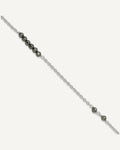 Sterling Silver Black CZ Beads 9 inch Plus 1 inch Extender - Total 10 inch Anklet – View 1