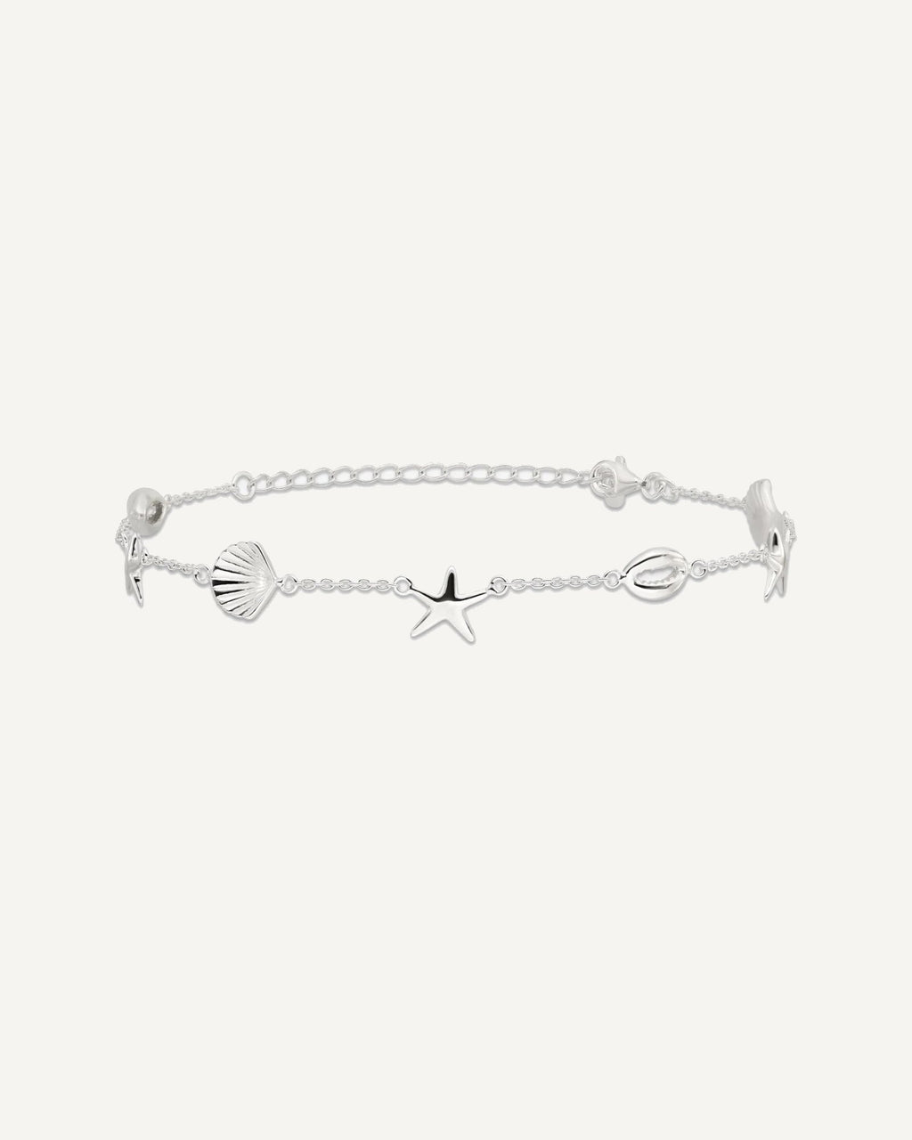 Sterling Silver Sealife 8.5 inch Plus 2 inch Extender - Total 10.5 inch Anklet – View 3