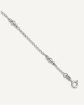 Sterling Silver Rhodium-plated Beads 9 inch Plus 1 inch Extender - Total 10 inch Anklet – View 1