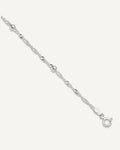 Sterling Silver Polished Beaded Singapore 10in Anklet – View 1