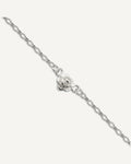 Sterling Silver Flower Charm Anklet – View 1