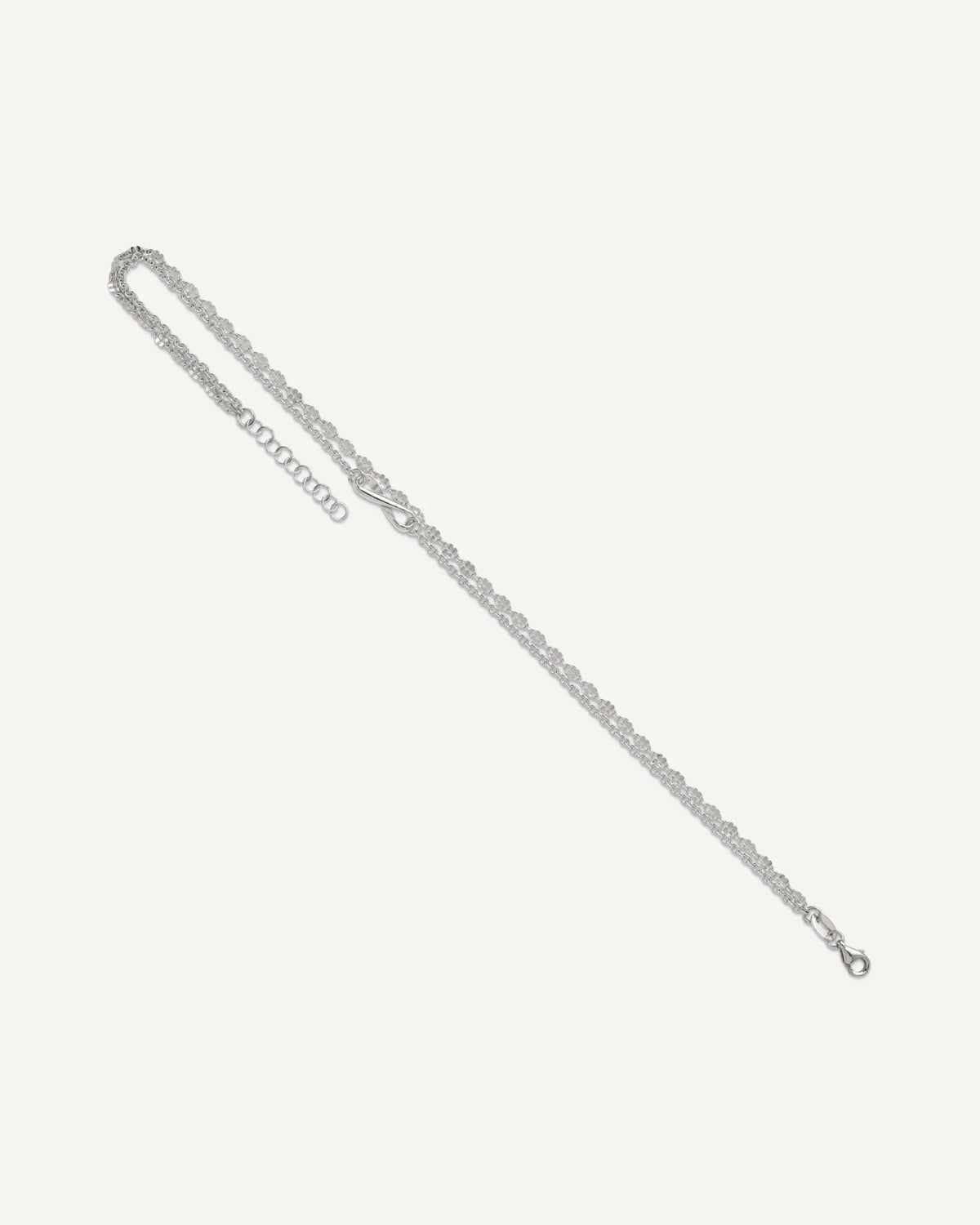Sterling Silver Infinity Double Strand 9 inch Plus 1 inch Extender - Total 10 inch Anklet – View 6