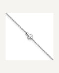 Sterling Silver Rhodium-plated Cross 9 inch Plus 1 inch Extender - Total 10 inch Anklet – View 1