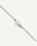 Sterling Silver Bead and Glass Pearl 9 inch Plus 1 inch Extender - Total 10 inch Anklet – View 1
