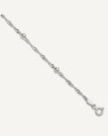 Sterling Silver Beaded 6-Station 9 inch Plus 1 inch Extender - Total 10 inch Anklet – View 1