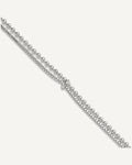 Sterling Silver Beaded 2 Strand 9 inch Plus 1 inch Extender - Total 10 inch Anklet – View 1