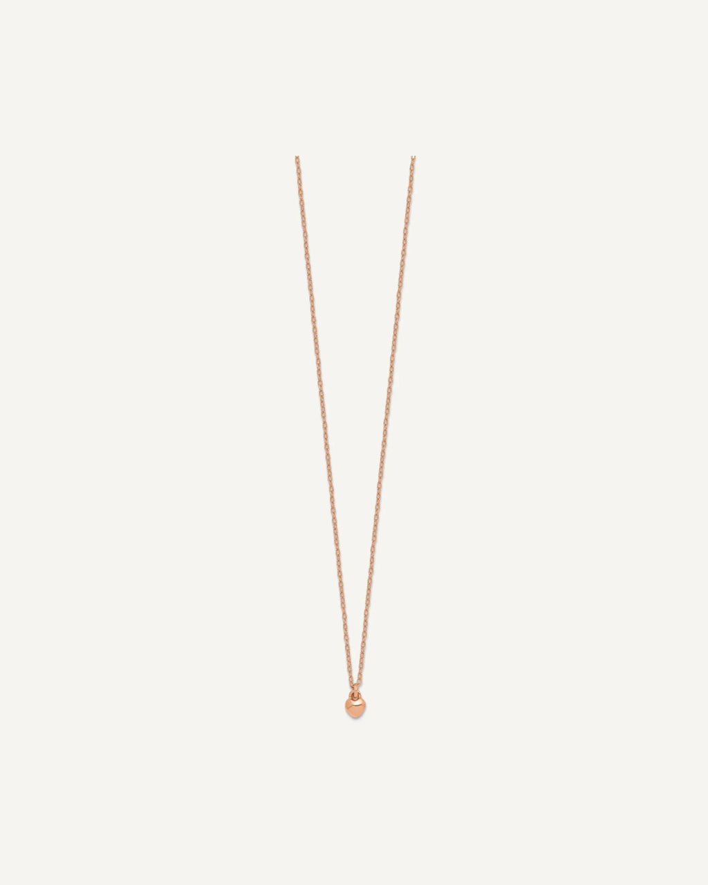 Sterling Silver Rose Gold-plated Polished Petite Heart 14 Inch Necklace – View 2
