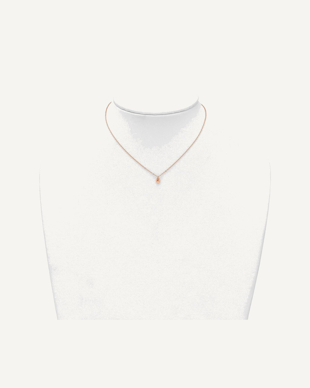 Sterling Silver Rose Gold-plated Polished Petite Heart 14 Inch Necklace – View 3
