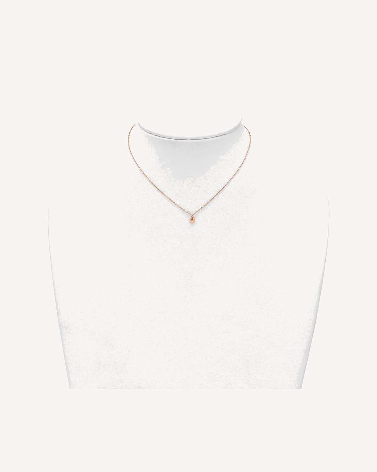 Sterling Silver Rose Gold-plated Polished Petite Heart 14 Inch Necklace – View 3