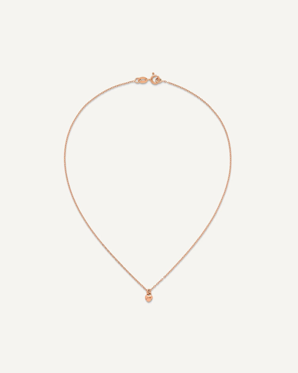 Sterling Silver Rose Gold-plated Polished Petite Heart 14 Inch Necklace – View 4