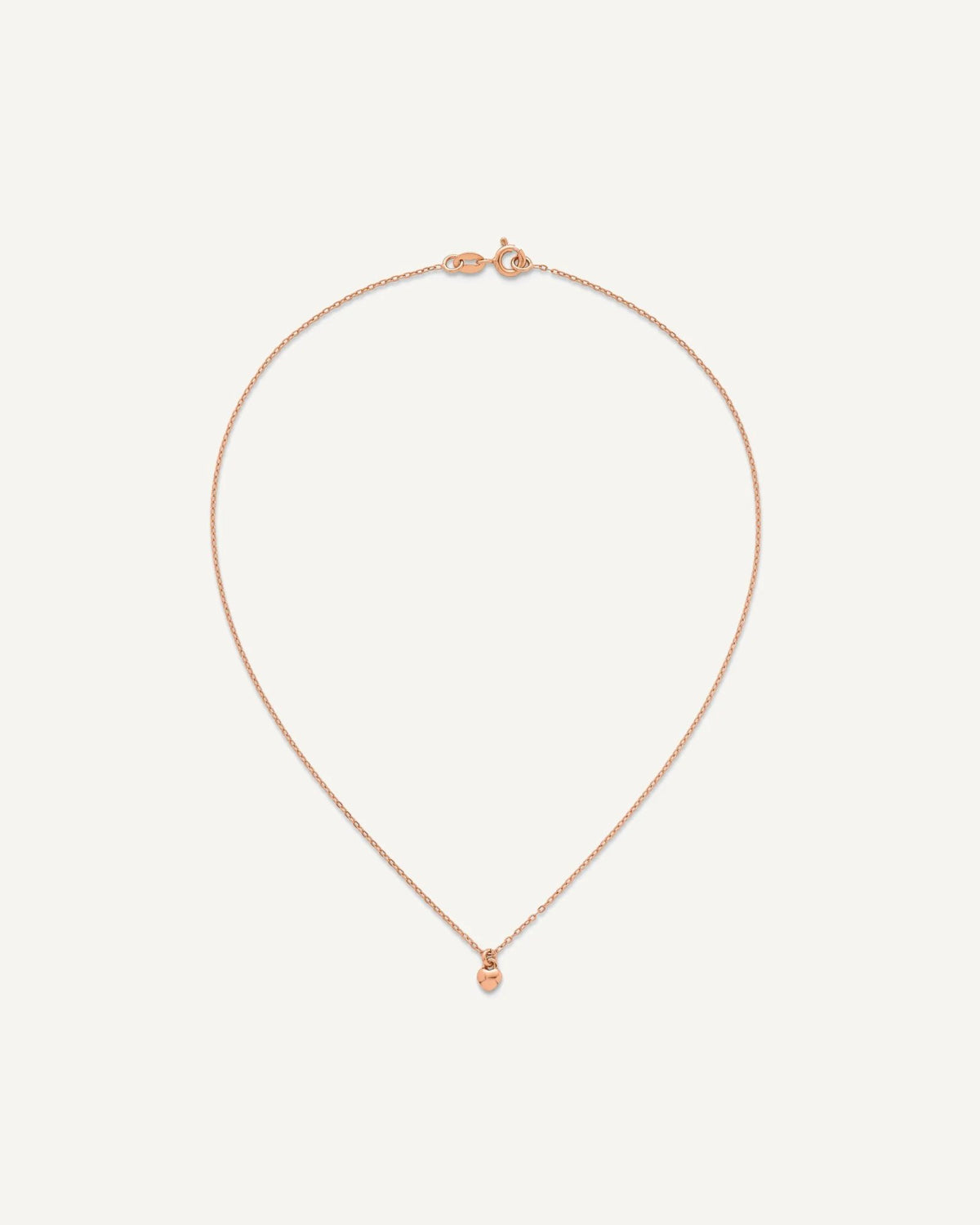 Sterling Silver Rose Gold-plated Polished Petite Heart 14 Inch Necklace – View 4
