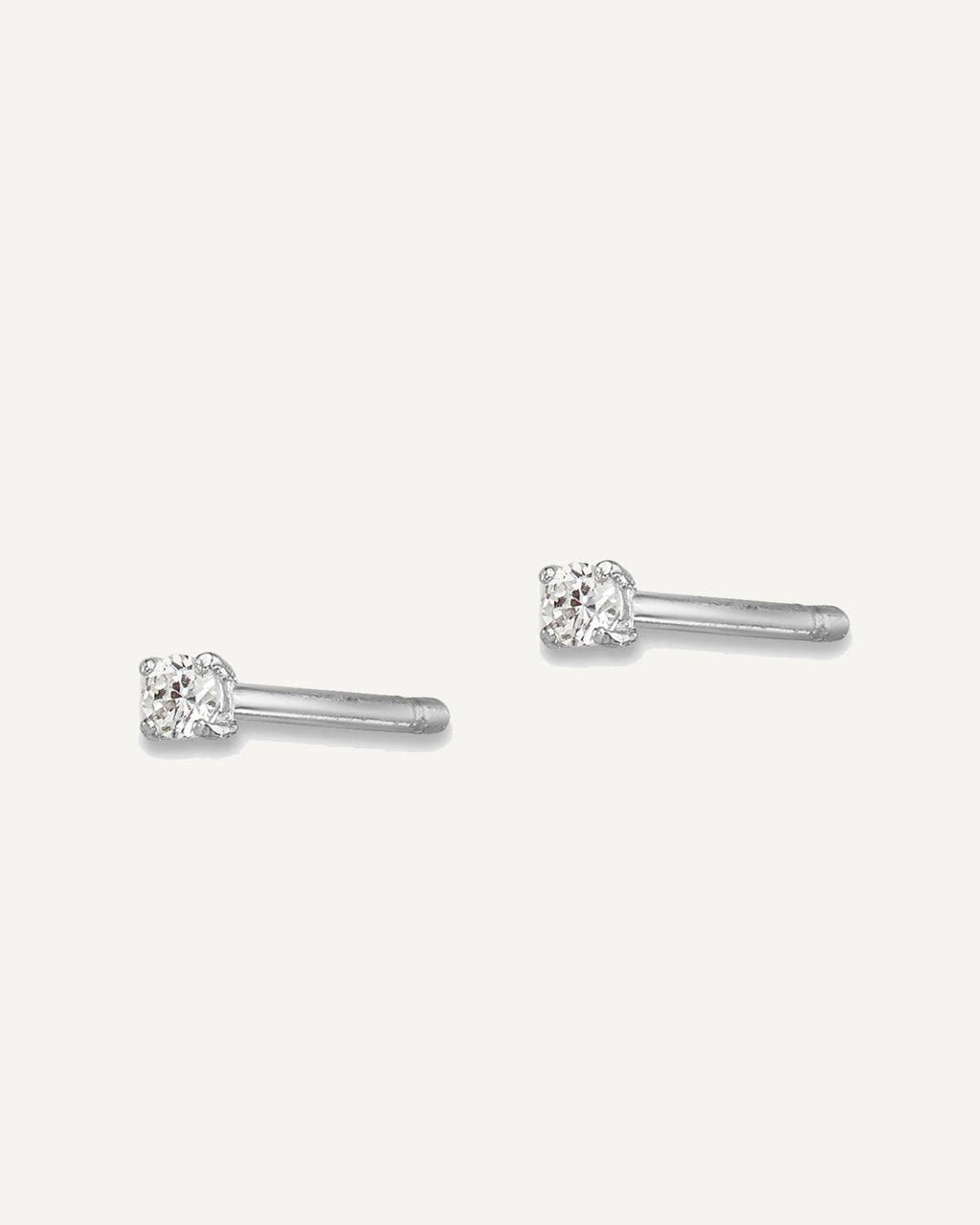 Sterling Silver Rhodium-plated Madi K ®  CZ Stud Earrings – View 11