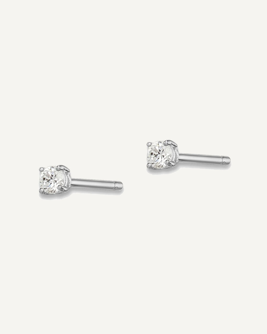 Sterling Silver Rhodium-plated Madi K ®  CZ Stud Earrings – View 15