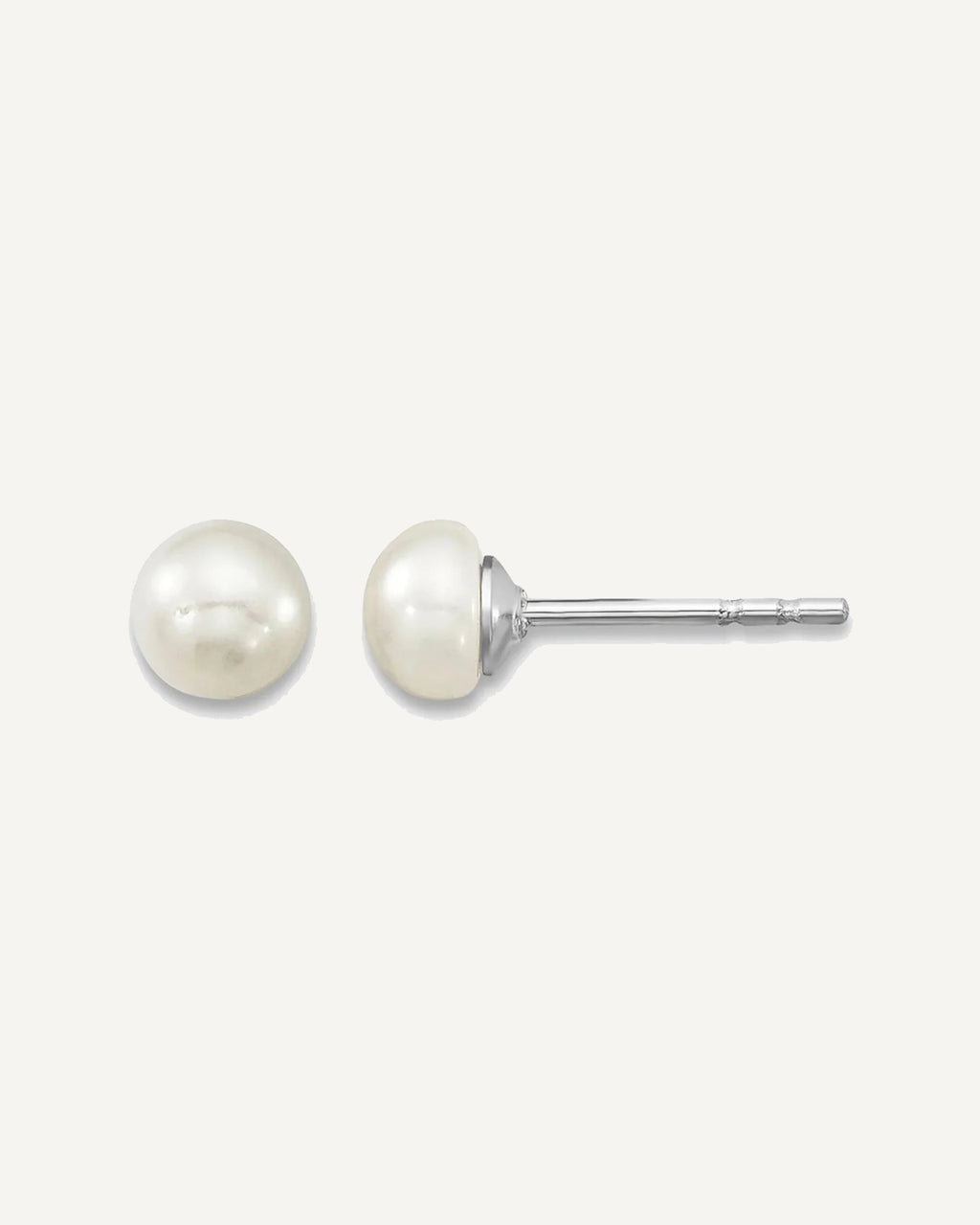 Sterling Silver Rhodium-plated 4-5mm White Semi-Round Freshwater Cultured Pearl 14 inch Necklace, 5 inch Bracelet and Post Earrings Set – View 2