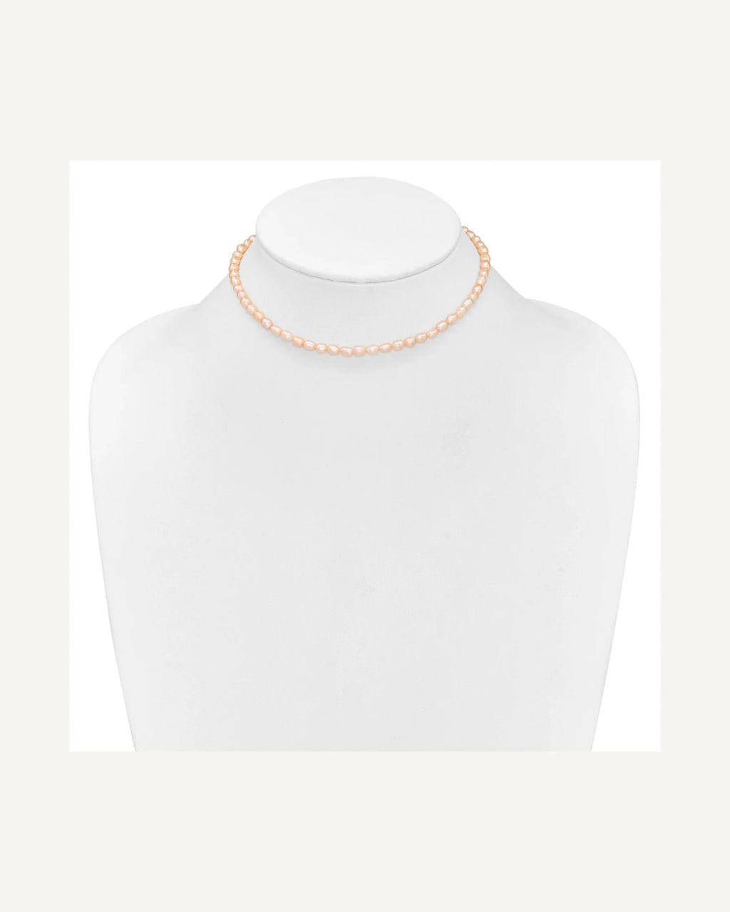 Sterling Silver Rhodium-plate 4-5mm Pink Rice Freshwater Cultured Pearl Children's 13 inch Necklace – View 4