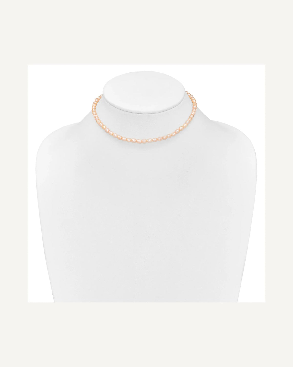 Sterling Silver Rhodium-plate 4-5mm Pink Rice Freshwater Cultured Pearl Children's 13 inch Necklace – View 4