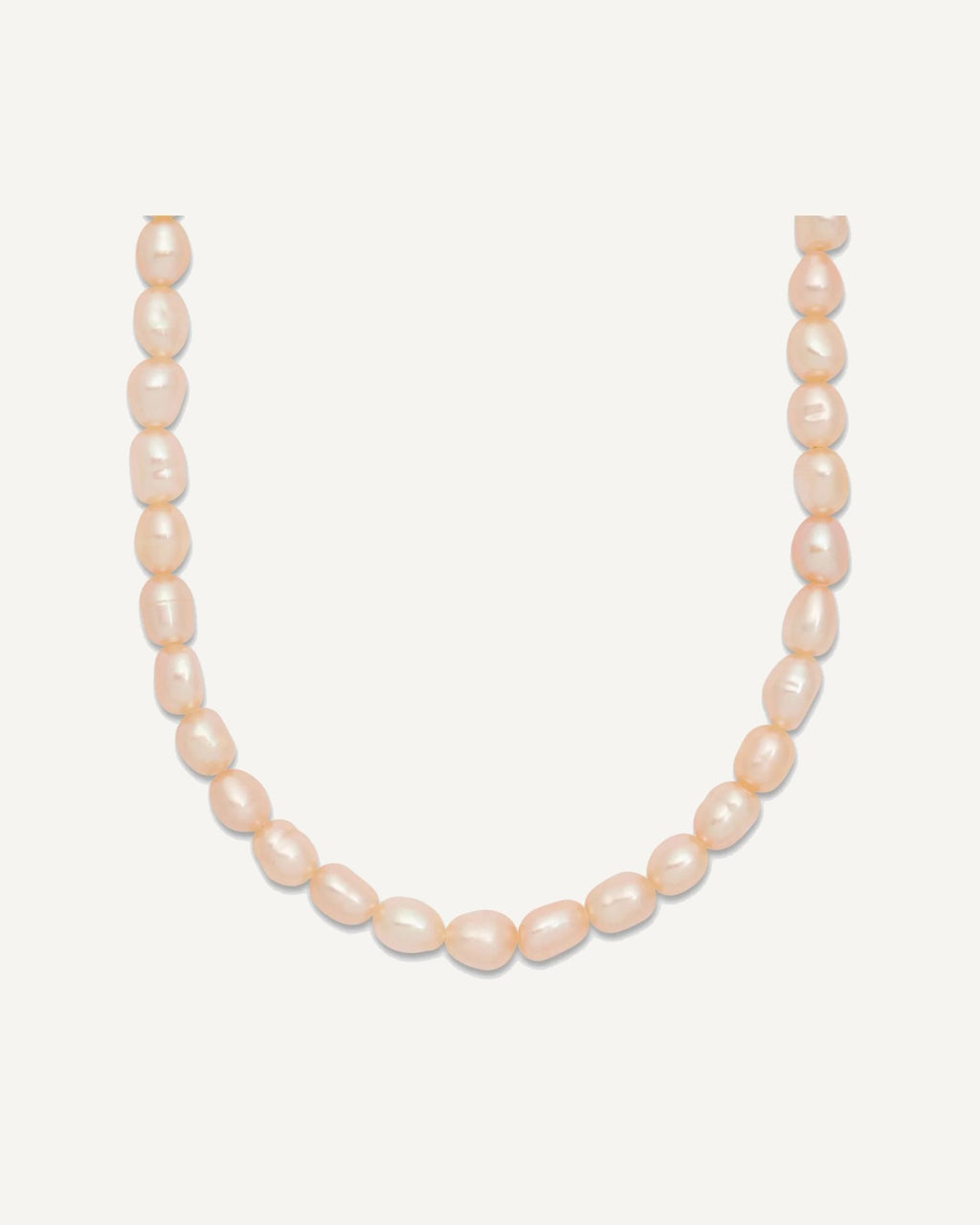 Sterling Silver Rhodium-plate 4-5mm Pink Rice Freshwater Cultured Pearl Children's 13 inch Necklace – View 1