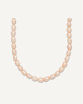 Sterling Silver Rhodium-plate 4-5mm Pink Rice Freshwater Cultured Pearl Children's 13 inch Necklace – View 1
