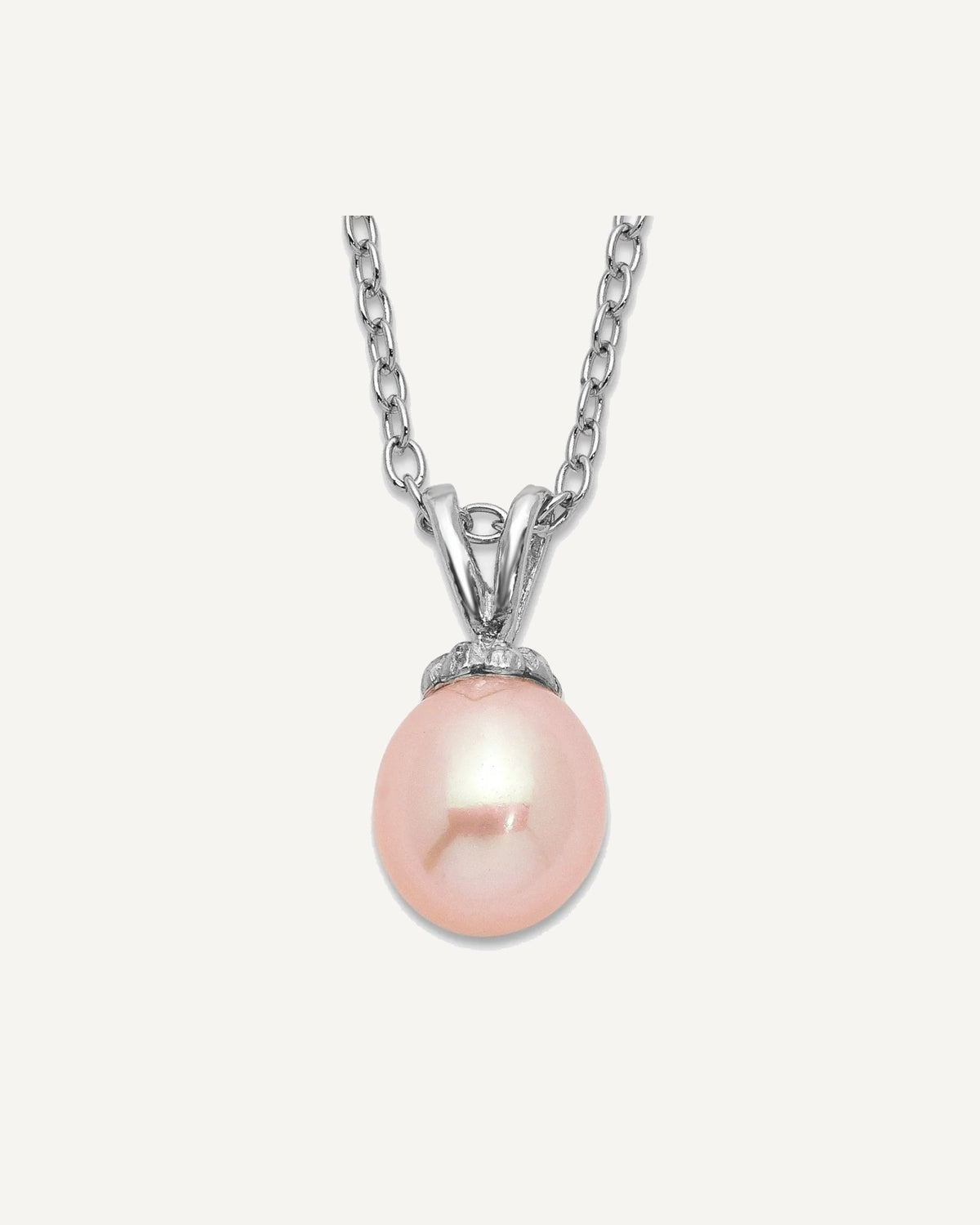 Sterling Silver Pearl Children's Necklace – View 1
