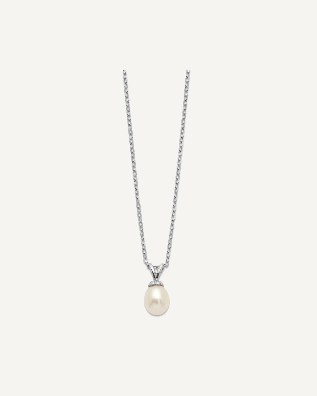 Sterling Silver Pearl Children's Necklace – View 7