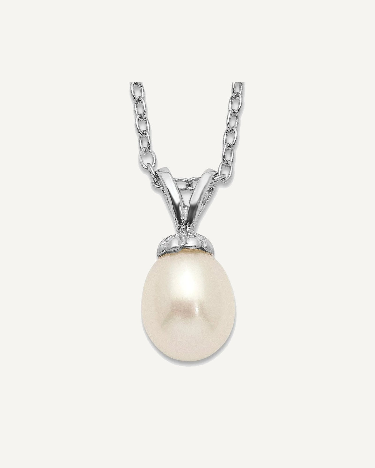 Sterling Silver Pearl Children's Necklace – View 6