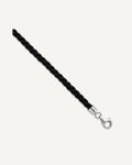 Sterling Silver Rhodium-plated 16inch Black Satin Cord Necklace – View 1
