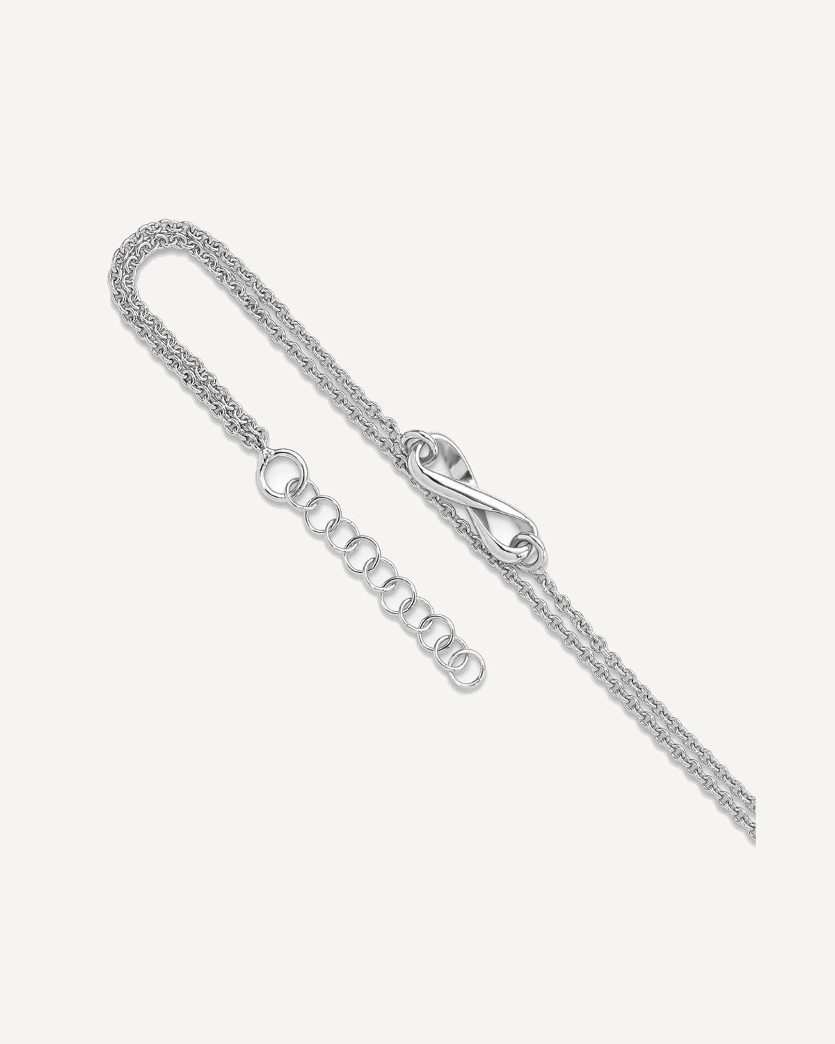 Leslie's Sterling Silver Rhodium-plated Infinity 2-Strand 9 inch Plus 1 inch Extender - Total 10 inch Anklet – View 1