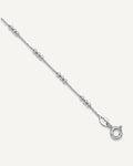 Leslie's Sterling Silver Rhodium-plated Bead 9 inch Plus 1 inch Extender - Total 10 inch Anklet – View 1