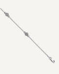 Leslie's Sterling Silver Rhodium-plated Textured Bead 9 inch Plus 1 inch Extender - Total 10 inch Anklet – View 1