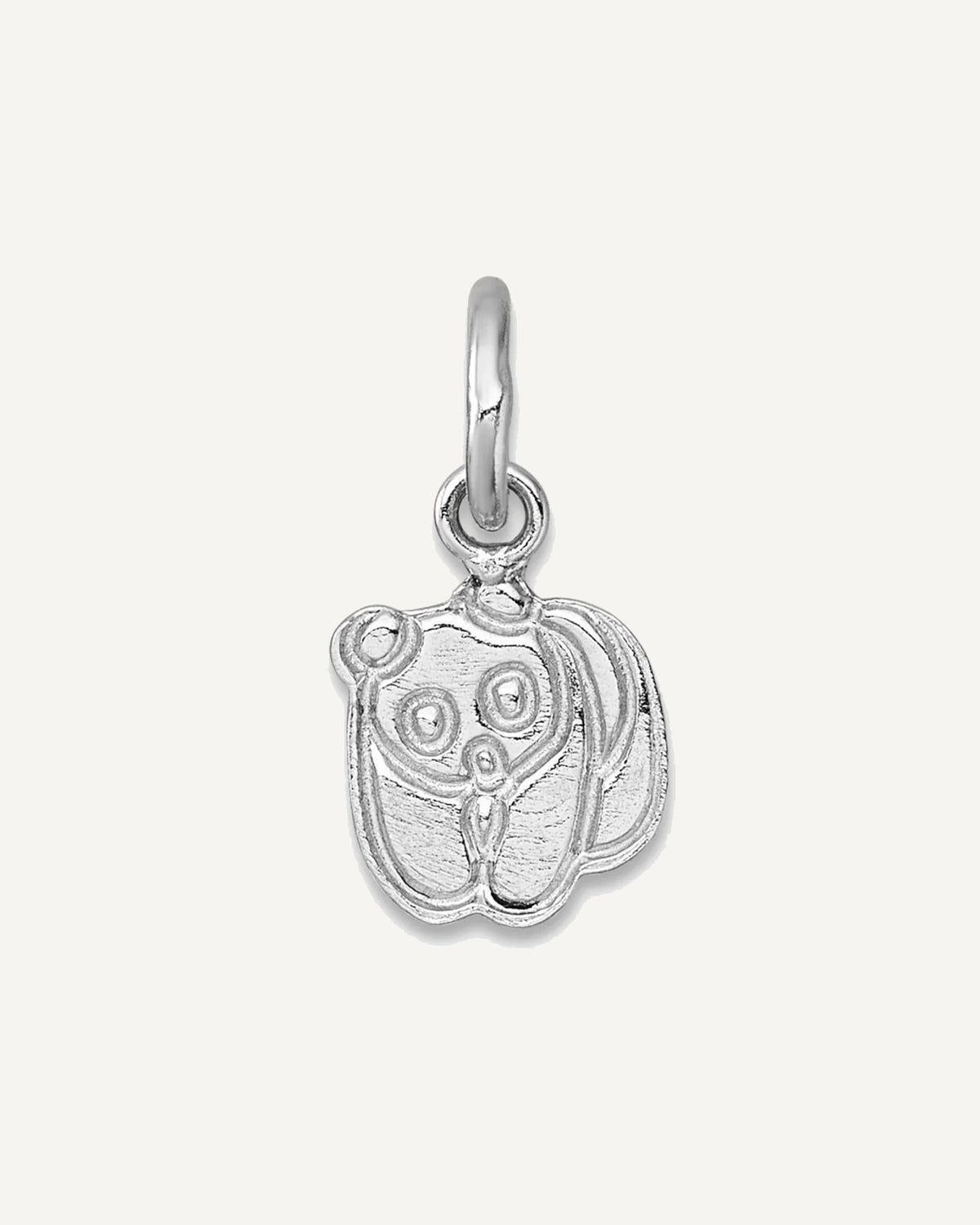 Sterling Silver Madi K Rhodium-plated Enameled Black And White Panda Pendant – View 3