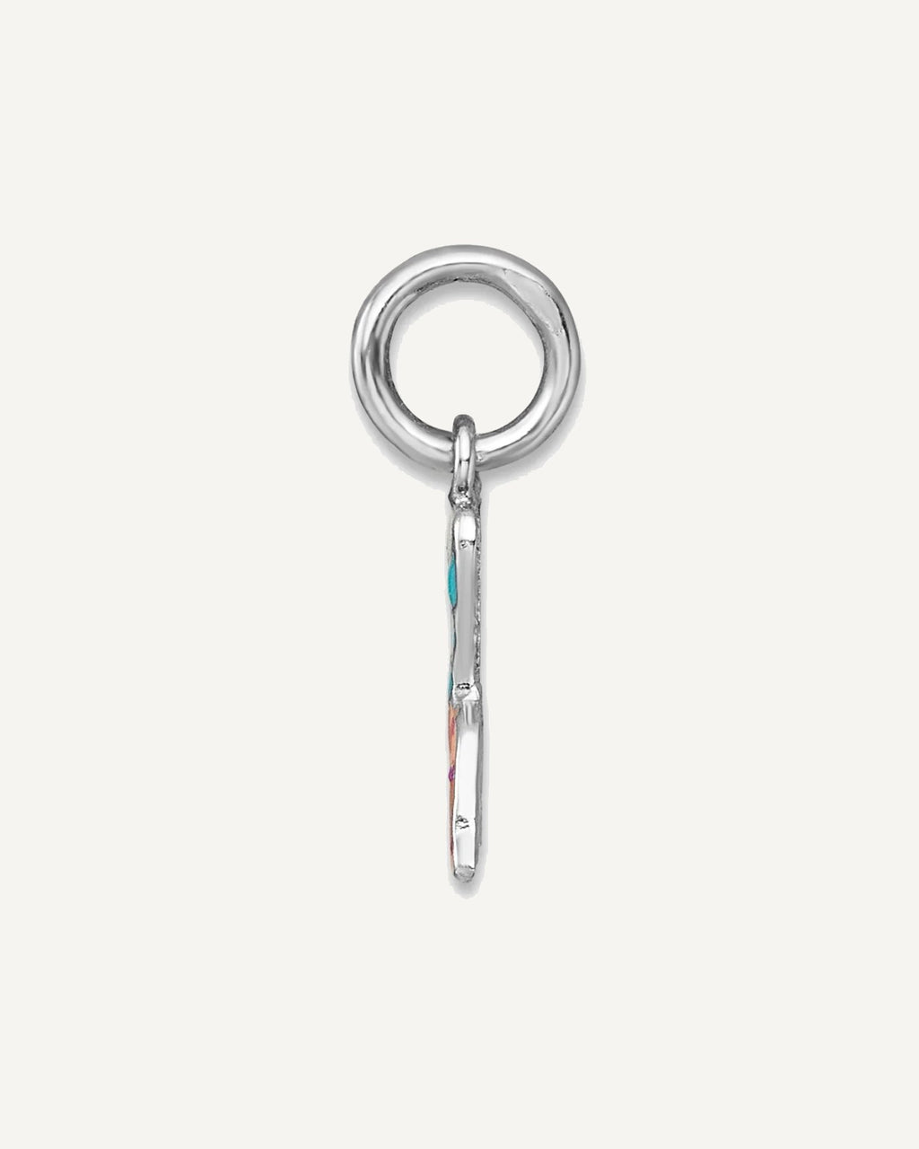 Sterling Silver Madi K Rhodium-plated Enameled Multi-color Mermaid Tail Pendant – View 2